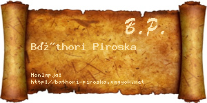 Báthori Piroska névjegykártya