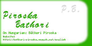 piroska bathori business card